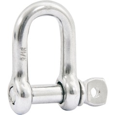 Manilha reta em inox para cabo de a�o 1/2