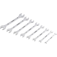 Jogo de chaves fixa 6 a 22 mm aço cromo vanádio 8 peças Jogo de chaves fixa 6 a 22 mm aço cromo vanádio 8 peças