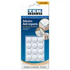 Protetor adesivo anti-impacto redondo 12 mm com 12 unidades