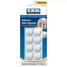 Protetor adesivo anti-impacto redondo 19,1 mm com 8 unidades
