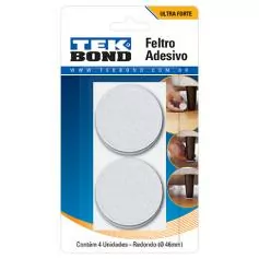 Feltro protetor adesivo redondo 46 mm com 4 unidades