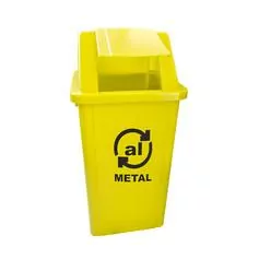 Cesto coletor de lixo 100L tampa basculante com adesivo - CC11AM