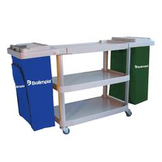 Carro funcional extra com 2 bolsas azul e verde - CEAZVD