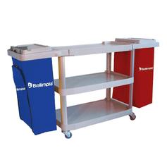 Carro funcional extra com 2 bolsas azul e vermelha - CEAZVM