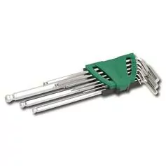 Jogo de chave allen abaulada longa 1,5 a 10 mm com 9 peças - ST09105ASJ