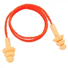 Protetor auditivo de silicone tipo plug com cordão
