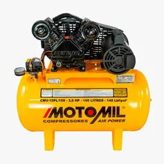 Compressor de ar 15 pés 150 litros 3 hp monofásico  -  CMV15PL/150 