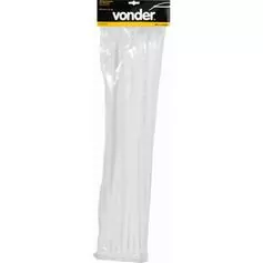 Abraçadeira de nylon branca 12 mm x 64 cm com 100 peças