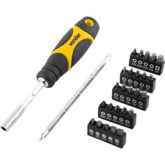 Jogo de bits com 28 peas encaixe sextavado 1/4