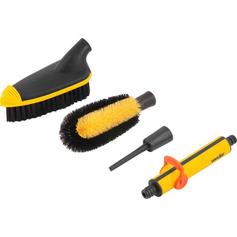 Jogo para limpeza geral com 2 escovas 1 esguicho e conector 1/2 Jogo para limpeza geral com 2 escovas 1 esguicho e conector 1/2