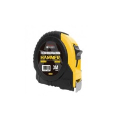 Trena emborrachada com fita de aço 16 mm x 3 m com trava Trena emborrachada com fita de aço 16 mm x 3 m com trava