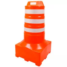 Cone Barril sinalizador de tráfego 110 cm refletivo base quadrada