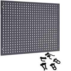 Painel para ferramentas metálico 725 x 575 mm com ganchos plásticos Painel para ferramentas metálico 725 x 575 mm com ganchos plásticos