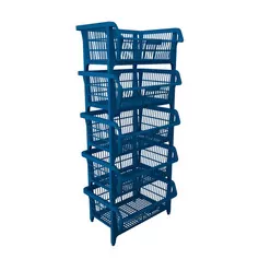 Cesto expositor 435 x 280 x 375 mm azul 5 peças - Prático