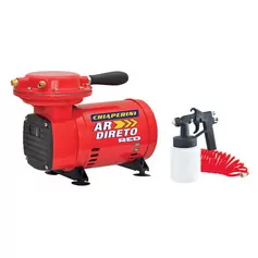Compressor de ar direto 2,3 pés com pistola e mangueira - RED