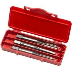 Jogo de macho manual aço rápido M8 x 1,25 mm DIN352 com 3 peças - E100M8NO8