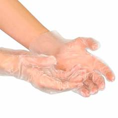 Luva plástica descartável pacote com 50 pares Luva plástica descartável pacote com 50 pares