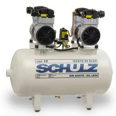 Compressor de ar odontológico 18 pés 100 litros 2 x 1,5 hp - CSD18/100