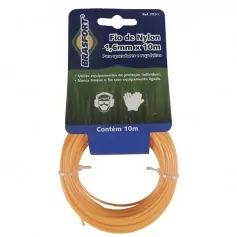 Fio de nylon para roçadeira de 1,6 mm x 10 metros