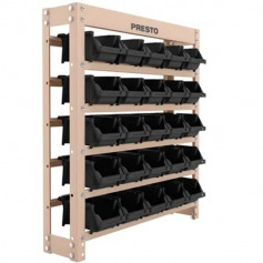 Estante metlica com 25 gavetas n 3 preta