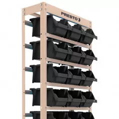 Estante metálica com 27 gavetas n° 5 preta - 43009