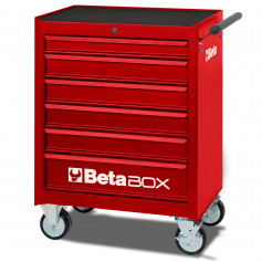 Carrinho para ferramentas com 6 gavetas vermelho - C04-BOX Carrinho para ferramentas com 6 gavetas vermelho - C04-BOX