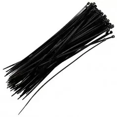 Abraçadeira de nylon 7,6 mm x 35 cm com 100 peças preta