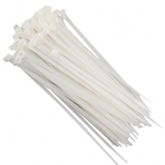 Abraçadeira de nylon 7,6 mm x 35 cm com 100 peças branca Abraçadeira de nylon 7,6 mm x 35 cm com 100 peças branca