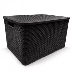 Caixa organizadora com tampa 15 litros - Rattan