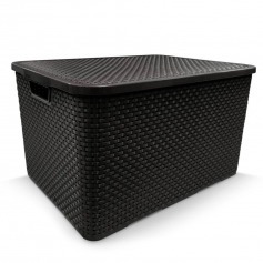 Caixa organizadora com tampa 40 litros - Rattan Caixa organizadora com tampa 40 litros - Rattan