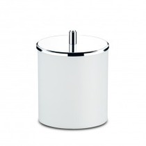 Lixeira pl�stica branca com tampa inox 5,4L Decorline - 3400/202