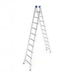 Escada de alumínio extensível 3,02 x 5,05 m 2 x 10 degraus 3 em 1