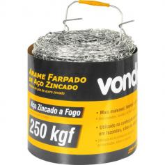 Arame farpado 250kgf rolo 250 metros        