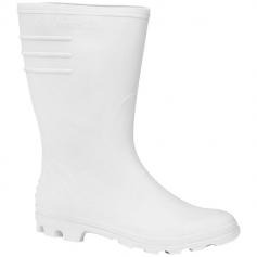 Bota de PVC branca cano mdio sem forro