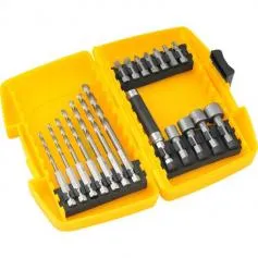 Jogo combinado brocas e bits com 19 peças 
