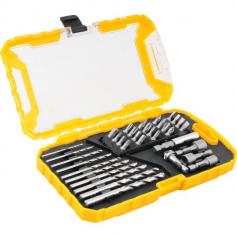 Jogo de bits brocas e soquetes com 35 peças  Jogo de bits brocas e soquetes com 35 peças