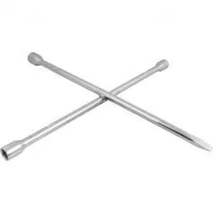 Chave de roda tipo cruz 17 x 19 mm x 21 mm x espátula 
