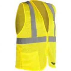 Colete refletivo tipo blusão com bolso e ziper amarelo - CV 104  