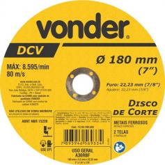 Disco de corte 180 x 3,2 x 22,23 mm DCV Disco de corte 180 x 3,2 x 22,23 mm DCV