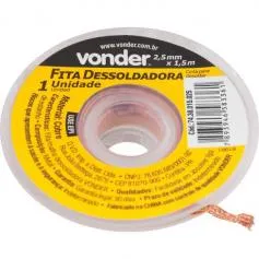 Fita/malha dessoldadora 2,5 mm x 1,5 m