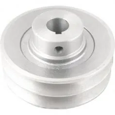 Polia de alumínio 2 canais perfil A 100 mm com furo de 19 mm  