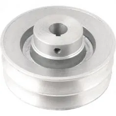 Polia de alumínio 2 canais perfil B 120 mm com furo de 3/4