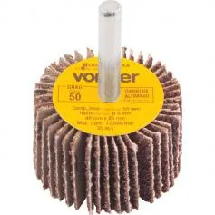 Roda de lixa 40 x 25 mm com haste grão 50 
