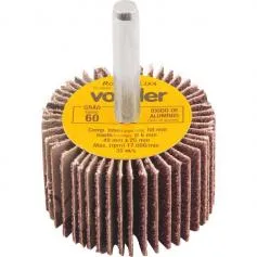 Roda de lixa 40 x 25 mm com haste grão 60 