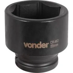 Soquete sextavado de impacto 55 mm encaixe 3/4