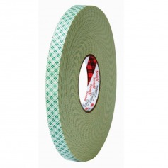 Fita adesiva dupla face espuma 19 mm x 20 metros PU branca - 4026