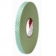 Fita adesiva dupla face espuma 19 mm x 20 metros PU branca - 4026
