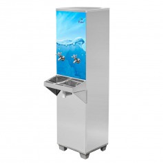 Bebedouro industrial de coluna 25 litros em a�o inox - B25