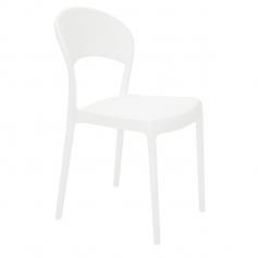 Cadeira plstica com encosto fechado branca - Sissi 