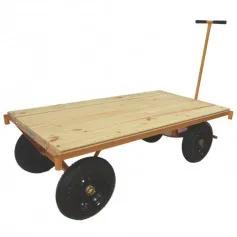 Carro plataforma com tampo em madeira capacidade de 600 kg - MP-600
